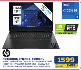 hp NOTEBOOK OMEN 16-KO006NL