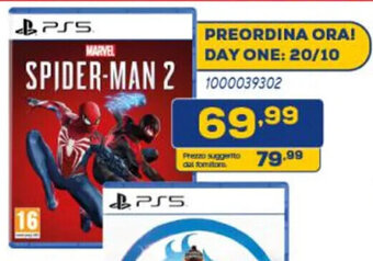 Euronics PS5 Spider Man 2 offerta