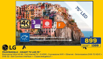 Euronics LG 75UR78006LK - SMART TV LED 75" offerta