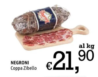 Famila Market NEGRONI Coppa Zibello offerta