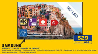 Euronics SAMSUNG UE55CU7170UXZ - SMART TV LED 55" offerta