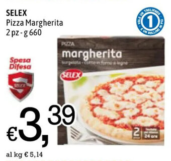 SELEX Pizza Margherita 2 pz-g 660