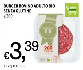 Famila Market BURGER BOVINO ADULTO BIO SENZA GLUTINE g 200 offerta
