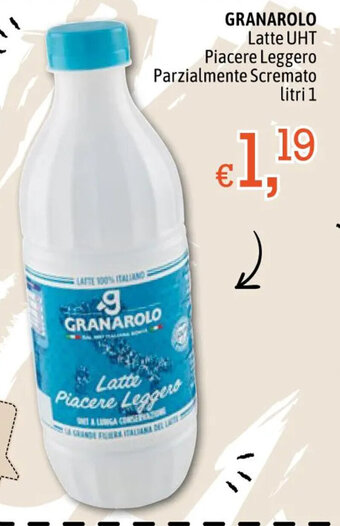 Famila Market GRANAROLO Latte UHT Piacere Leggero Parzialmente Scremato litri 1 offerta