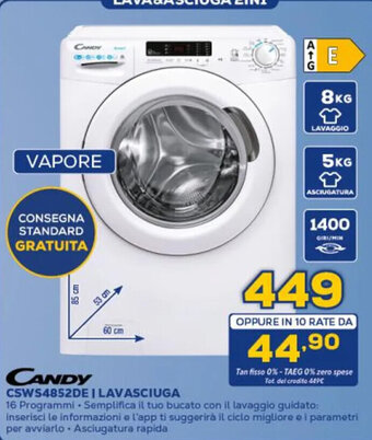 Euronics CANDY CSWS4852DE I LAVASCIUGA offerta