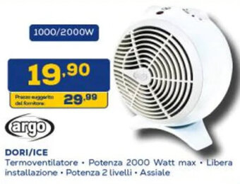 Euronics argo DORI/ICE 1000/2000W offerta