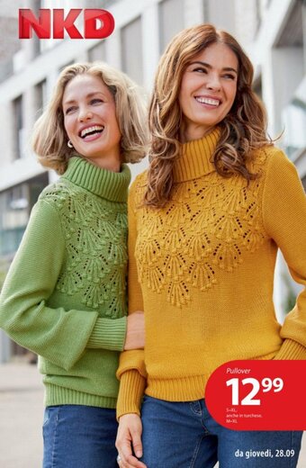 NKD Pullover S-XL, anche in turchese, M-XL