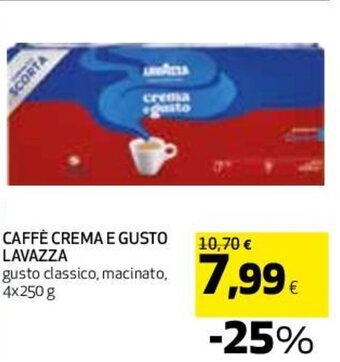 Coop Superstore CAFFÈ CREMA E GUSTO LAVAZZA 4 x 250 g offerta