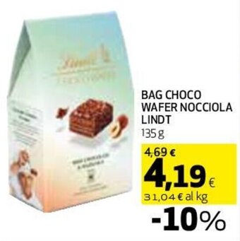 BAG CHOCO WAFER NOCCIOLA LINDT 135 g