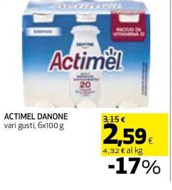 Coop Superstore ACTIMEL DANONE vari gusti, 6x100 g offerta