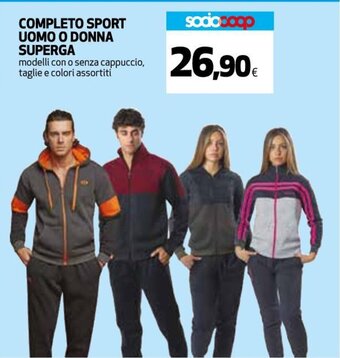 Coop Superstore COMPLETO SPORT UOMO O DONNA SUPERGA offerta