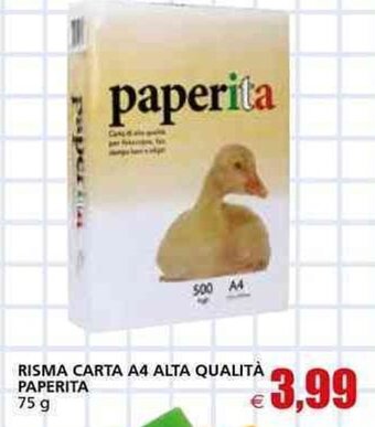 Il Gigante RISMA CARTA A4 ALTA QUALITÀ PAPERITA 75 g offerta