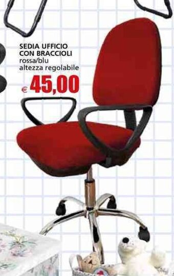 SEDIA UFFICIO CON BRACCIOLI