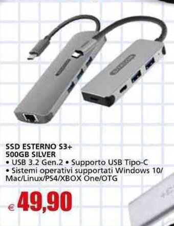 Il Gigante SSD ESTERNO 53+ 500GB SILVER offerta