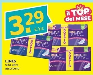 Tigotà Lines seta ultra assorbenti offerta