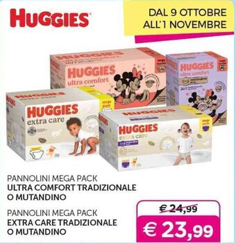 HUGGIES PANNOLINI MEGA PACK ULTRA COMFORT TRADIZIONALE O MUTANDINO