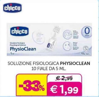 Universo Bimbo chicco SOLUZIONE FISIOLOGICA PHYSIOCLEAN 10 FIALE DA 5 ML. offerta