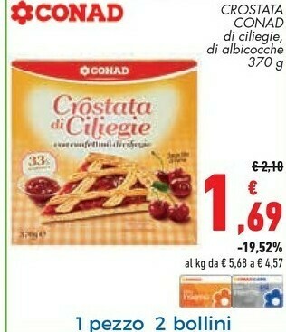 Conad Superstore Conad - Crostata Di Ciliegie 370 G(ml) offerta