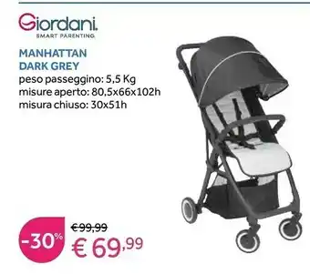 Prenatal Giordani Manhattan Dark Grey offerta