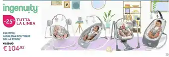 Prenatal Ingenuity Altalena Boutique Bella Teddy offerta