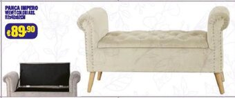 PANCA IMPERO VELVET COLORIASS 112x40x520M