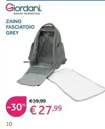 Giordani Zaino Fasciatoio Grey