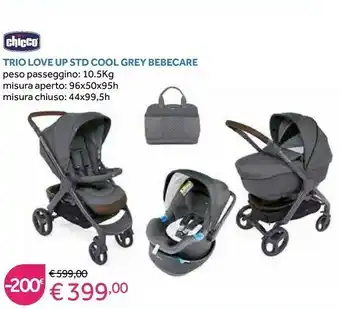 Prenatal Chicco Trio Love Up Std Cool Grey Bebecare offerta