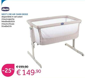 Prenatal Chicco Next 2 Me Air Dark Beige offerta