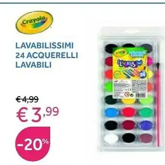 Crayola Lavabilissimi 24 Acquerelli Lavabili