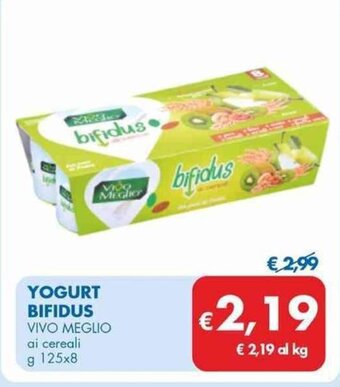 MD Discount YOGURT BIFIDUS VIVO MEGLIO ai cereali g 125x8 offerta