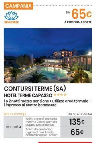 CONTURSI TERME (SA) HOTEL TERME CAPASSO