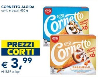 Esselunga CORNETTO ALGIDA conf. 6 pezzi, 450 g offerta