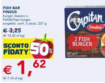Esselunga FISH BAR FINDUS burger classico 227 g offerta