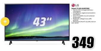MediaWorld LG Smart TV 4K 43UR7800 offerta