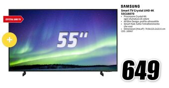 SAMSUNG Smart TV Crystal UHD 4K 55CU8070