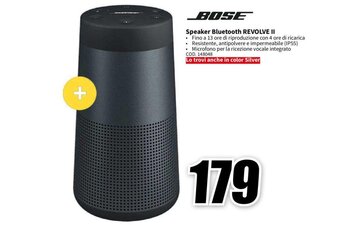 MediaWorld BOSE Speaker Bluetooth REVOLVE II offerta
