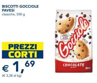 Esselunga BISCOTTI GOCCIOLE PAVESI classiche, 500 g offerta