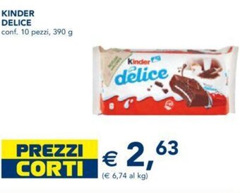 Esselunga KINDER DELICE conf. 10 pezzi, 390 g offerta