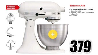 MediaWorld KitchenAid Kitchen Machine 5K45SSEWH offerta