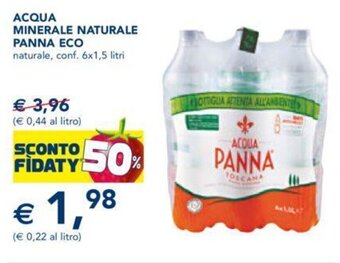 ACQUA MINERALE NATURALE PANNA ECO naturale, conf. 6x1,5 litri