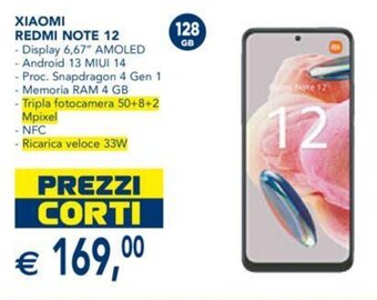 Esselunga XIAOMI REDMI NOTE 12 offerta
