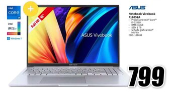 MediaWorld ASUS Notebook Vivobook F1605ZA offerta