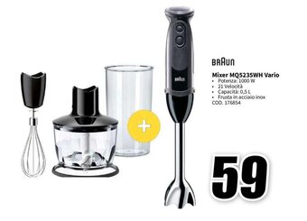 MediaWorld BRAUN Mixer MQ5235WH Vario offerta