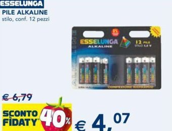 PILE ALKALINE stilo, conf. 12 pezzi