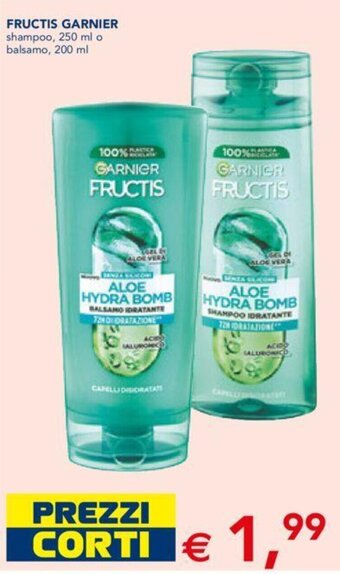 Esselunga FRUCTIS GARNIER shampoo, 250 ml o balsamo, 200 ml offerta