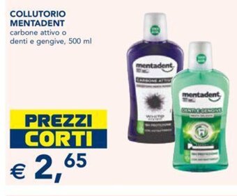 Esselunga COLLUTORIO MENTADENT carbone attivo o denti e gengive, 500 ml offerta