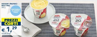 Esselunga DESSERT PROTEICI MILK PRO 200 g offerta