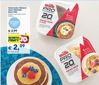 Esselunga PANCAKES FRESCHI HIGH PROTEIN MILK PRO 47 x 40 g offerta