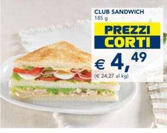 Esselunga CLUB SANDWICH 185 g offerta