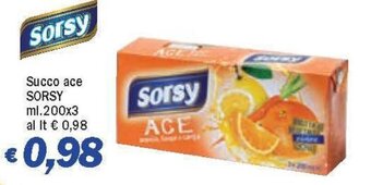 Ard Discount Succo ace SORSY ml.200x3 offerta